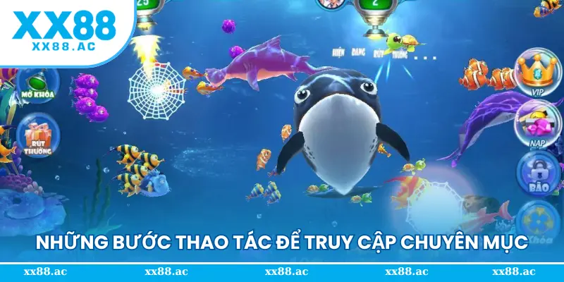 Những bước thao tác để truy cập chuyên mục